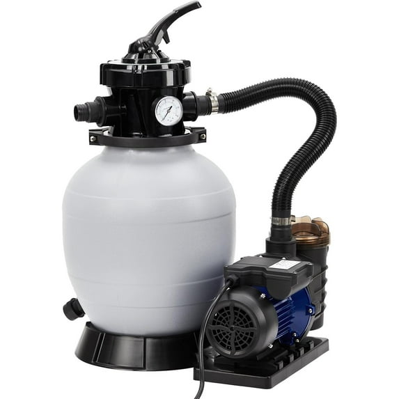 M optimized 12" Sand Filter Pump - 1lbs Filter Ball, 2641GPH 1/2 HP Pool Sand Filter for Above Ground Inground Pool Up to 7500 Gallons, with 6-Way Multi-Port Valve & Strainer Basket