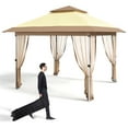thumbnail image 1 of M optimized 12'x12' Pop Up Canopy Gazebo Tent with Mosquito Netting, Outdoor Canopy Tent with Wheeled Bag & Height Adjustable, Pop Up Canopy for Patio Garden Backyard Lawn Deck, 1 of 9