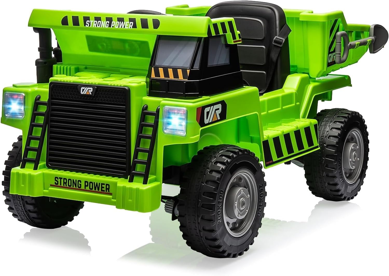 M optimized 12V Kids Electric Ride On Dump Truck Ride On Car Construction Vehicles with Remote Control, Electric Dump Bed and Extra Shovel, Music Player, for 3-8 Year Old Kids