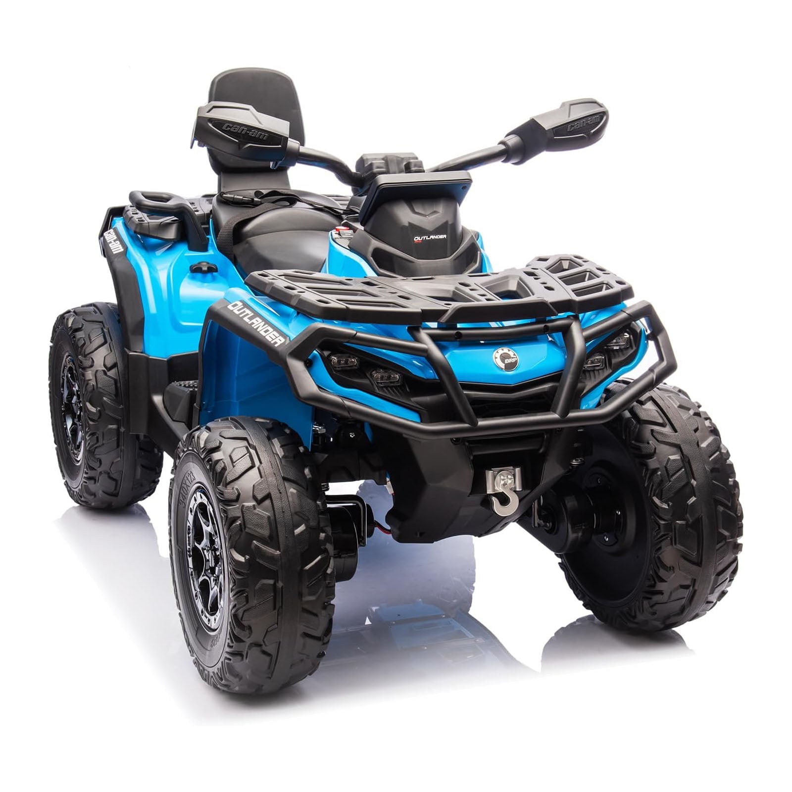 M optimized 12V Kids Ride On Electric ATV, 2 Leather Seater ATV Car for Kids, 27V Kids Ride On Toys with LED Headlights, Bluetooth & Music, Adjusted Speeds 2-4 MPH, Ride On Toys for Kids 3-8