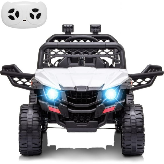 M optimized 12V Kids Ride On Car Truck w/Parent Remote Control, Spring Suspension, LED Lights, AUX Port, Music, 1.8-3.7 MPH for Boys Girls Aged 3-8