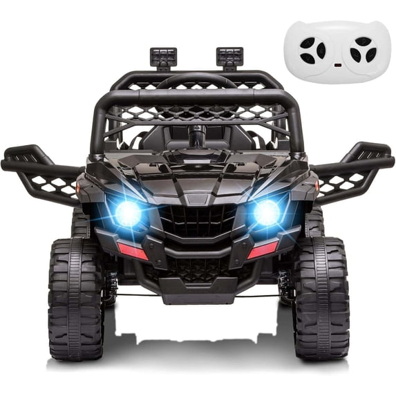 M optimized 12V Kids Ride On Car Truck w/Parent Remote Control, Spring Suspension, LED Lights, AUX Port, Music, 1.8-3.7 MPH for Boys Girls Aged 3-8