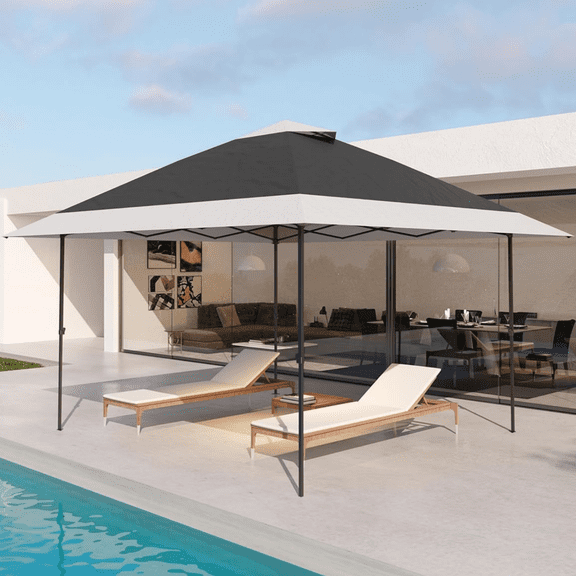 M optimized 13' x 13' Pop up Canopy Tent, Outdoor Gazebo Tent Gazebo Shade Shelter w/ 3 Adjustable Height for Backyard, Garden, Lawn