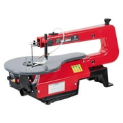M optimized 16-Inch Variable Speed Scroll Saw with Extra-Large Adjustable Tilting Work Table, Easy-Access Blade Changes, Red