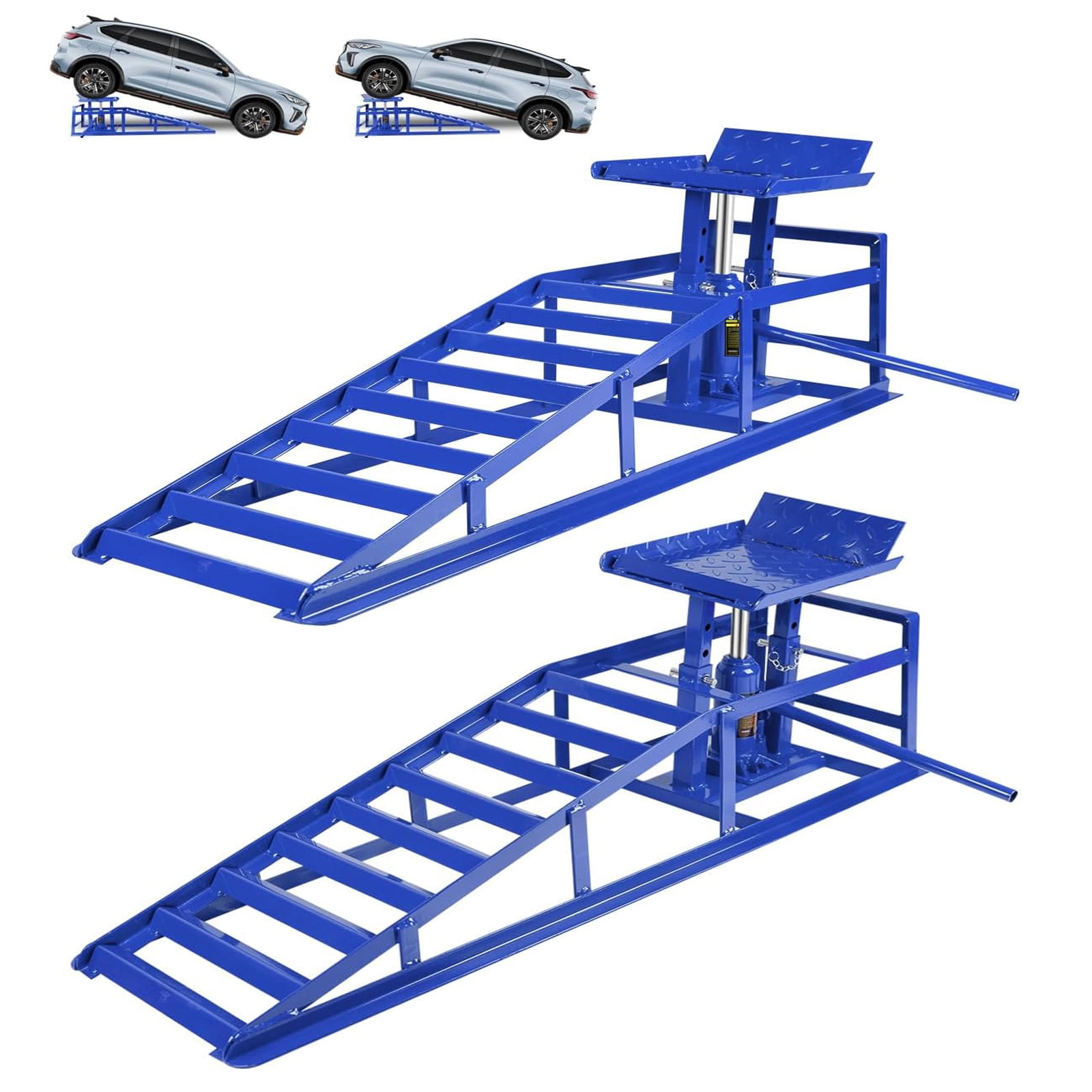 M optimized 2 PCS Hydraulic Car Truck Service Ramps 11000lbs (5T) Load ...