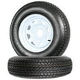 thumbnail image 1 of M optimized 2-Pk Trailer Tires on Rim ST205/75D14 205 75 14 6PR Trailer Tires with 14in White Spoke Wheel Load Range C 205/75/14 Set of 2 Trailer Tire, 1 of 5