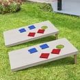 thumbnail image 1 of M optimized 2' x 4' Cornhole Boards, Portable Wood Cornhole Game Bean Bag Toss Set with 8 Bean Bags for Outdoor Backyard Bench, 1 of 9