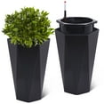 thumbnail image 1 of M optimized 22.5 Inch Tall Planters Set of 2 Large Flower Pot Outdoor and Indoor with 2 Trays and a Water Level Monitor and Wheels for Patio, Porch, Living Room, Home Office, 1 of 9