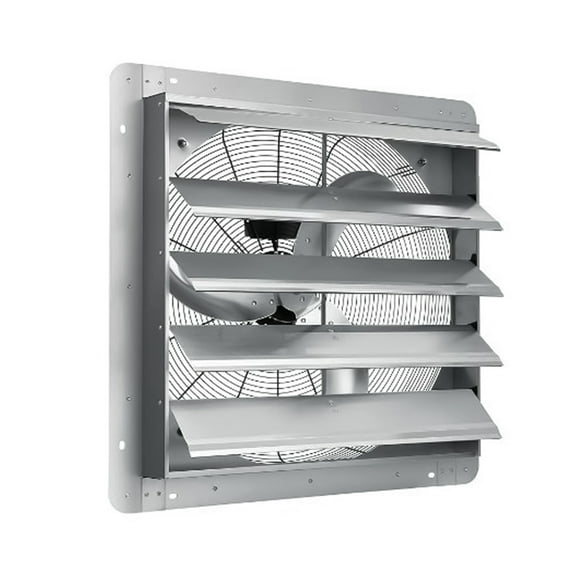 M optimized 24" Aluminum 3500 CFM Shutter Exhaust Fan with 1500 RPM Speed for Shops Greenhouses