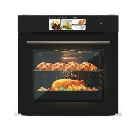 M optimized 24" Built-In Electric Single Wall Oven, 2.5 Cu. ft Convection Oven with 8 Cooking Modes, 108 Smart Menus, Advanced TFT Screen, Timer, Safety Lock, 3000W, 240V