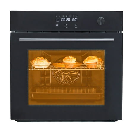 M optimized 24" Single Wall Oven, Built-In Electric Ovens With Steam&Grill&Air Frying Mode, 3000W, 240V, 2.5 Cu.Ft Convection Built-In Oven, Stainless Steel