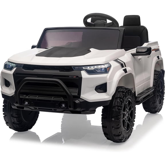 M optimized 24V 2 Seater Ride On Truck for Kids, Battery Powered Vehicle Kids Ride On Car Toy with Remote Control, Trunk, Handle, Battery Display, LED Lights, Music, Electric Car for Boys Girls