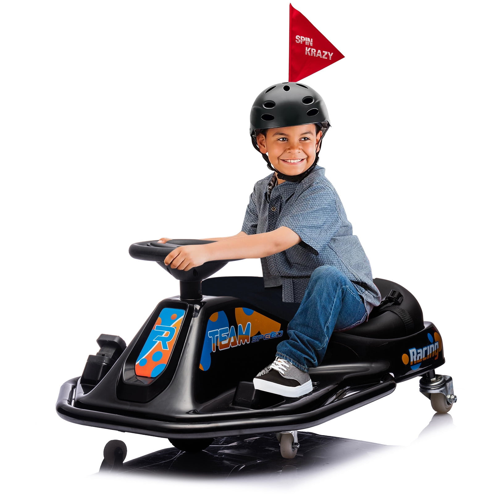 M optimized 24V Ride on Drift Car for Kids 7Ah Battery Electric Drifting Go-Kart, Drifting Carts, 360 Degrees Rotating, Simplified Drift System, Variable Speed, Flashing Lights