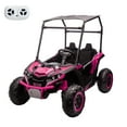 thumbnail image 1 of M optimized 24V Ride On UTV with Sun Shade, 2 Seater Electric Truck, 4WD Electric Car Toy with Remote Control, LED Lights, 4 Shock Absorbersm, One Click Start, Music Player, 1 of 7