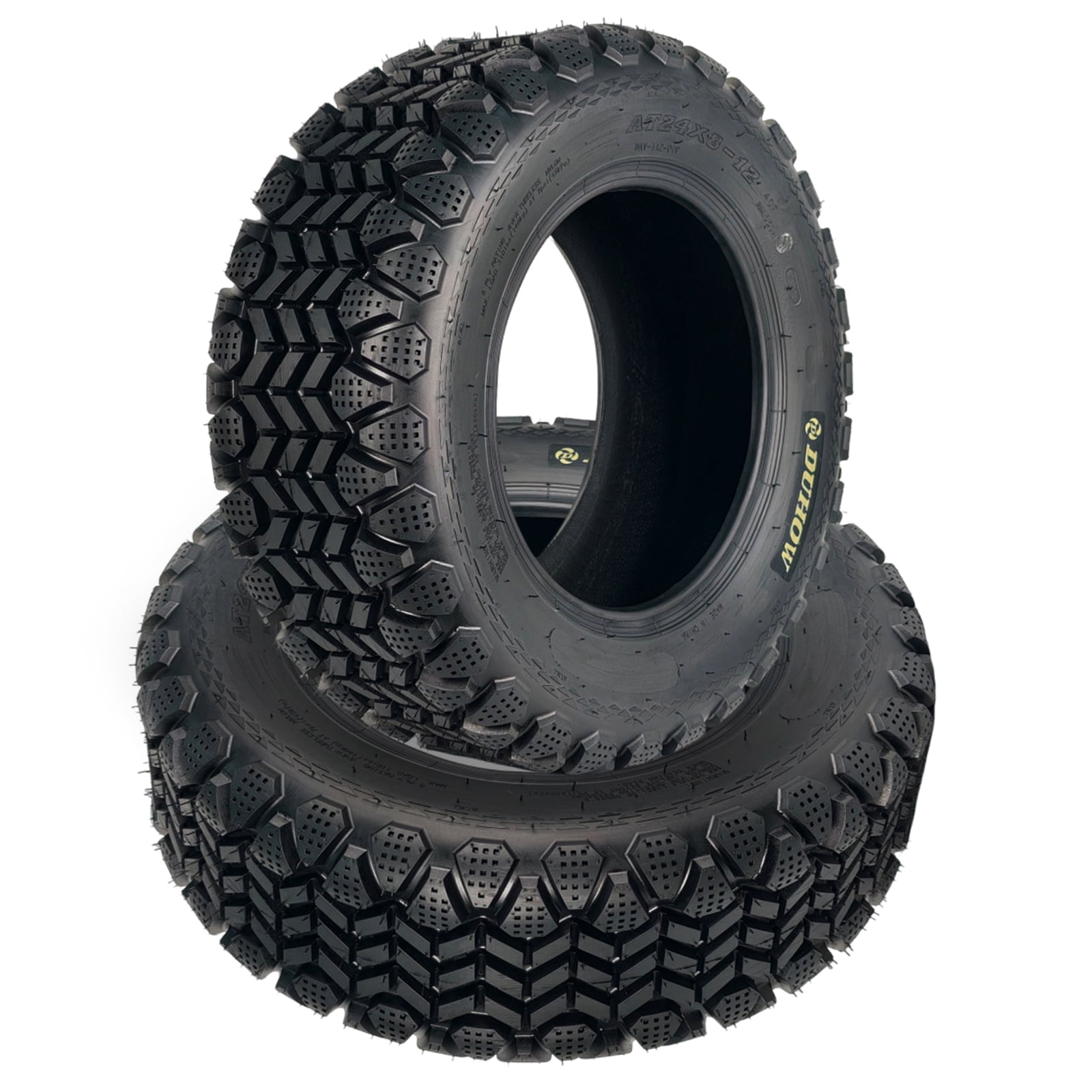 M optimized 24X8-12 ATV Tires Set of 2, 24 8 12 6PR Tubeless for ATV ...