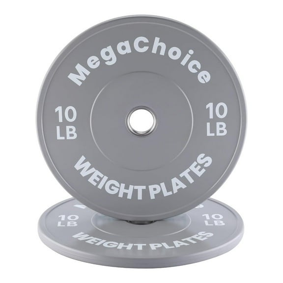 M optimized 2pcs Rubber Bumper Weight Set - 2" Barbell Plates for Home Gym Strength Training