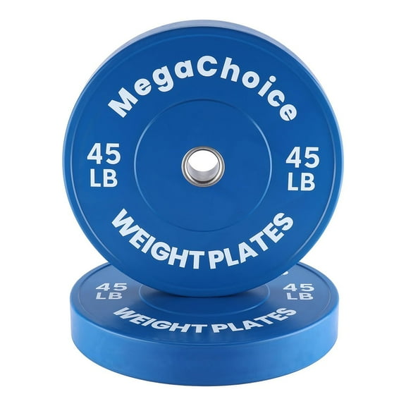M optimized 2pcs Rubber Bumper Weight Set - 2" Barbell Plates for Home Gym Strength Training