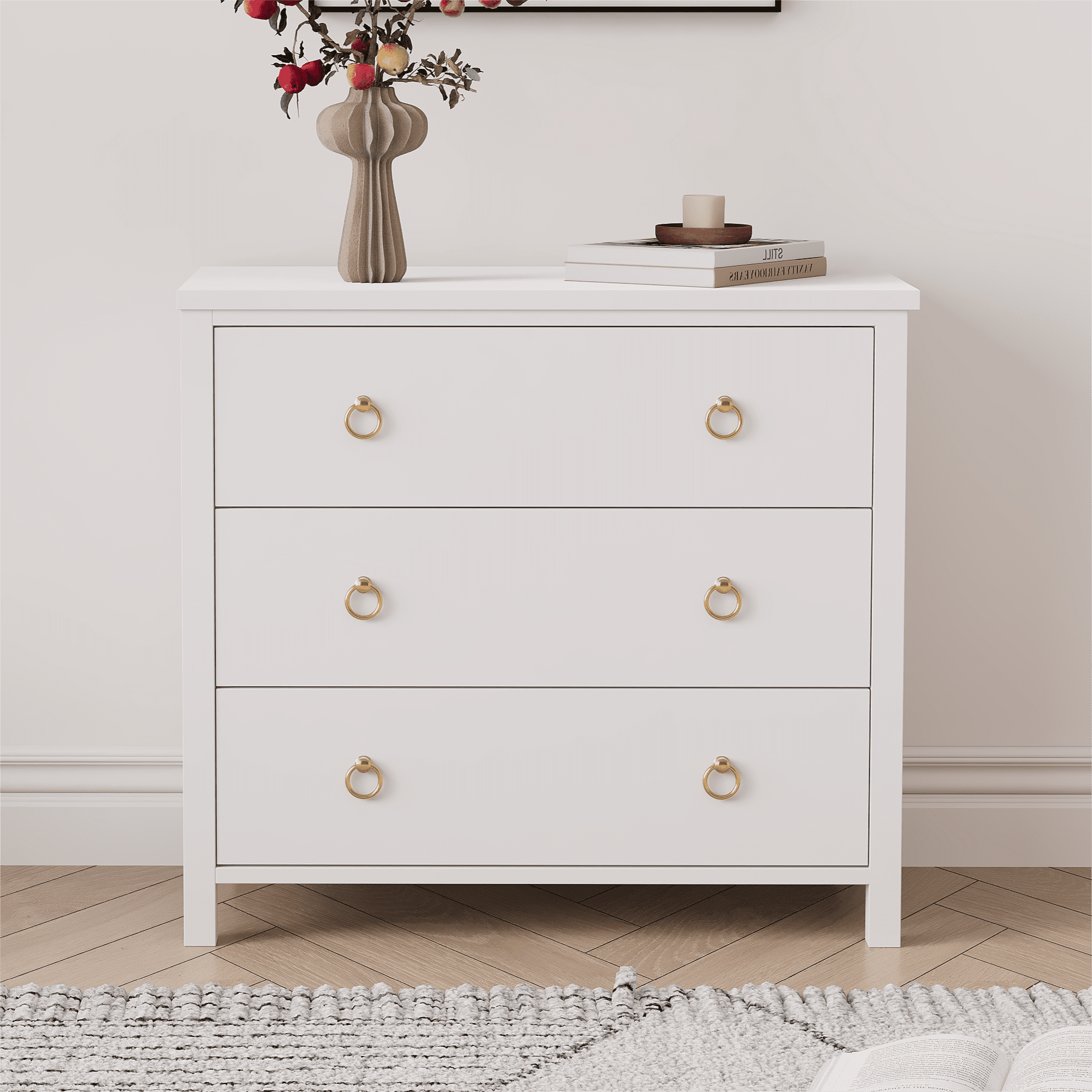 M optimized 3 Drawer Dresser, Chest of Drawers for Bedroom, Modern ...