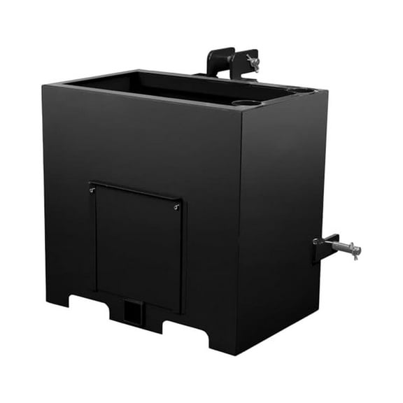 M optimized 3 Point Ballast Box, 800lbs Capacity, Standard 2" Hitch Receiver, with 5cu.ft Volume, Heavy Duty Steel, Fits Category 1 Tractor Attachment