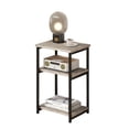 thumbnail image 1 of M optimized 3 Tier End Table with Storage, Side Table Sofa Couch Table, Night Stand Storage Shelf, with Durable Metal Frame for Living Room, Bedroom, Bathroom, 1 of 9