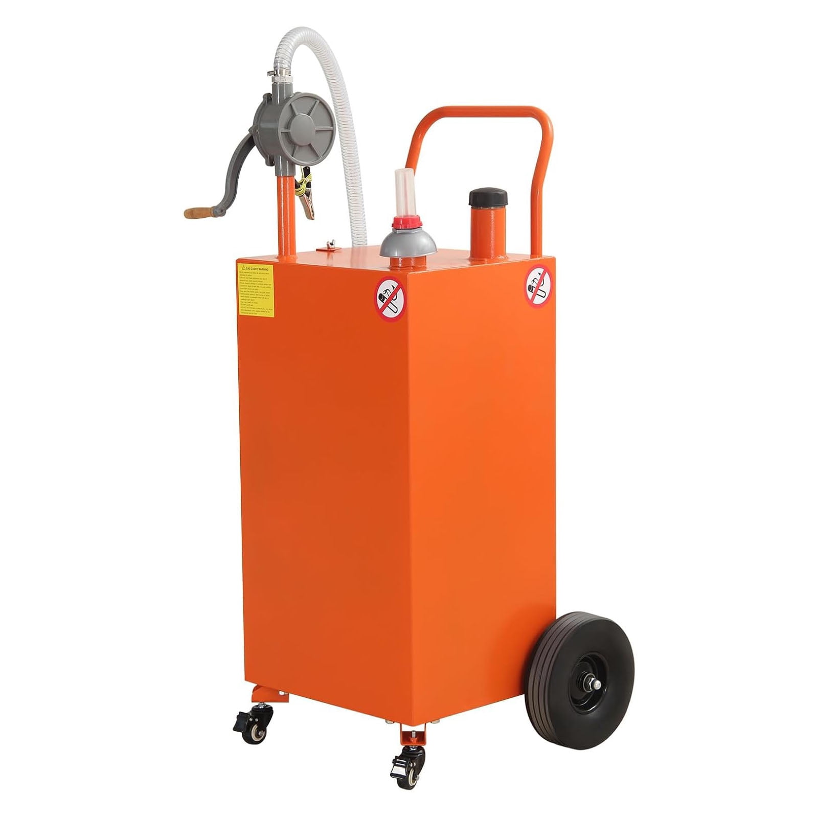 M optimized 30 Gallon Gas Caddy, Portable Fuel Transfer Storage Tank with 4 Wheels and 2-Way Rotary Pump, Large Diesel Kerosene Can Container for Cars Boat ATV Motorcycle Lawnmower