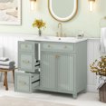 thumbnail image 1 of M optimized 36 Inch Bathroom Cabinet with Sink, Wood Storage Cabinet with 2 Soft-closing Door, 2 Drawers, Adjustable Shelf (Without Faucet), 1 of 9
