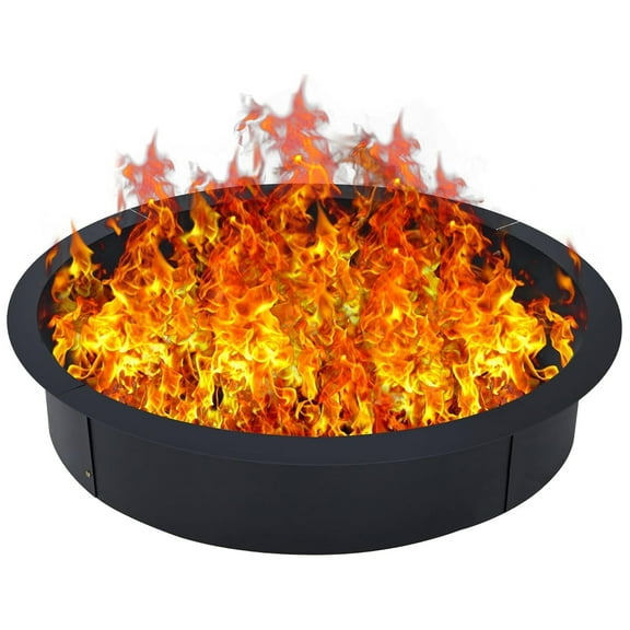 M optimized 36in/42in/45in Outer Large Bonfire Fire Pit Insert Round Inner Fire Pit Ring In-Ground Fire Pit, Outside Wood Burning DIY for Camping Garden Patio