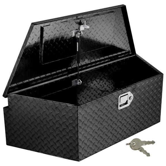 M optimized 39 inch Aluminum Trailer Tongue Tool Box, Waterproof Under Truck Tool Box for Pick Up Truck Bed, Heavy Duty Storage Box Truck Bed Tool Box with Lock & Keys