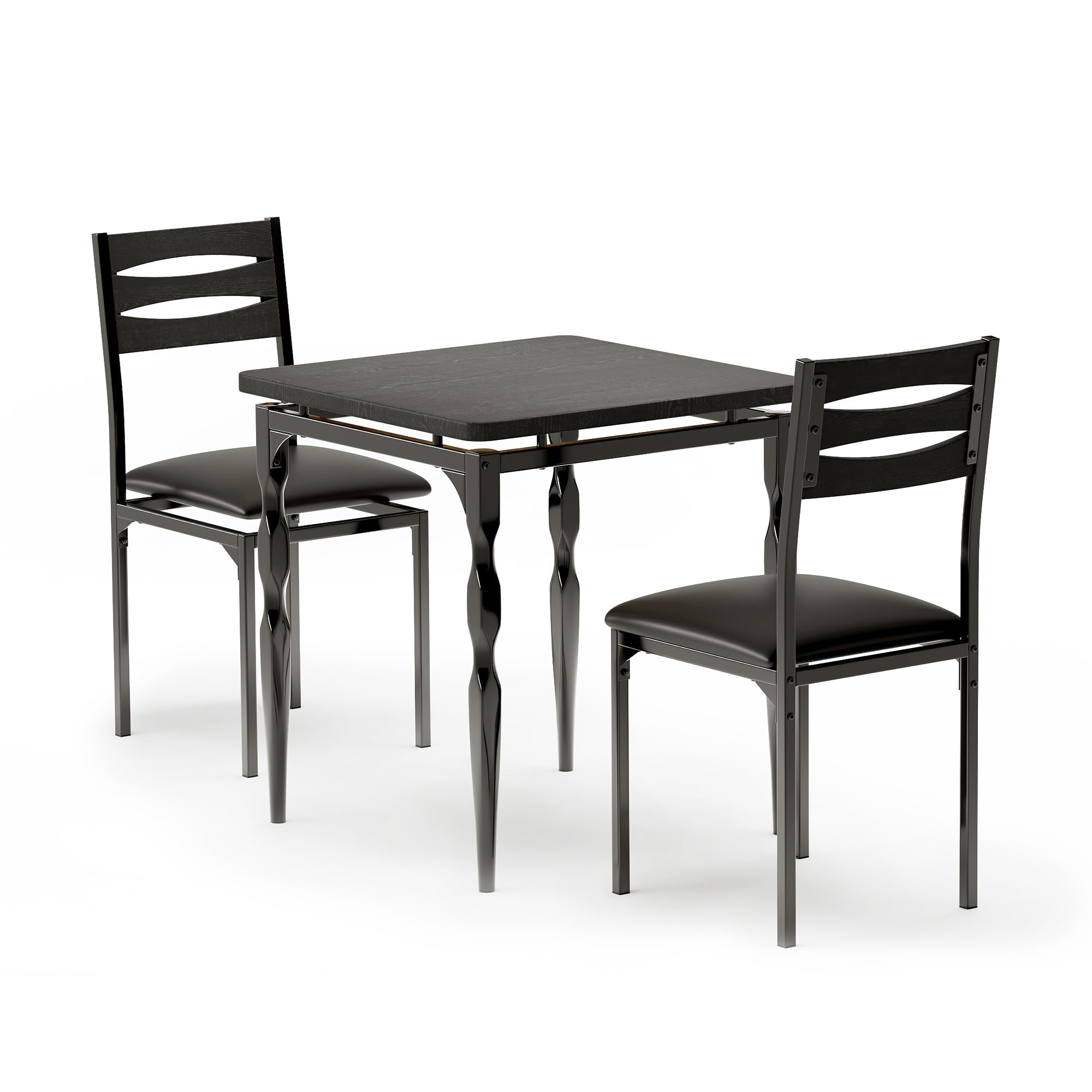 M optimized 3PCS Dining Table Set, Dining Table and Chairs Set of 2 ...