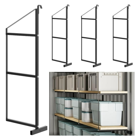 M optimized 4 Pack 3-Tier Shipping Container Shelving Brackets 22" D x 60" H, 2200LBS, Hang & Hook Type, Heavy-Duty Cargo Containers Storage Shelves, Easy to Install & Removable