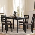 thumbnail image 1 of M optimized 5 Piece Dining Set Rectangular Table & 4 Upholstered Chairs Home Furniture for Kitchen Dining Room, 1 of 9