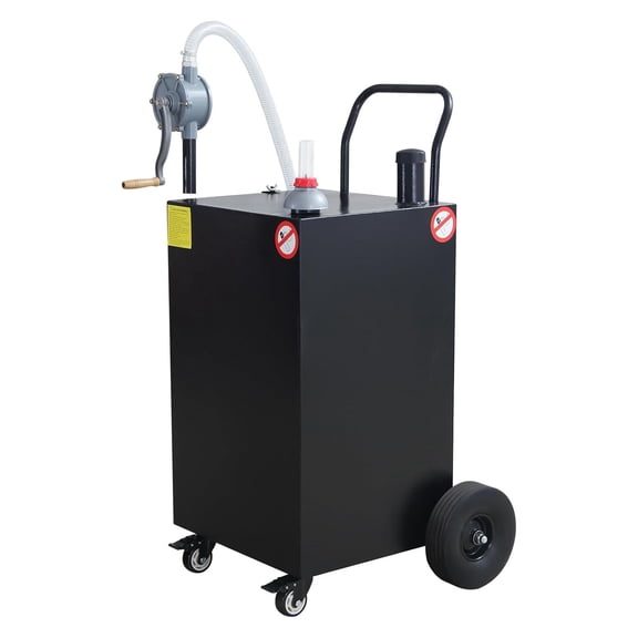 M optimized 50 Gallon Gas Caddy, Portable Fuel Transfer Storage Tank with 4 Wheels and 2-Way Rotary Pump, Large Diesel Kerosene Can Container for Cars Boat ATV Motorcycle Lawnmower