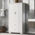 thumbnail image 1 of M optimized 63" Tall Bathroom Storage Cabinet Free Stand Cabinet with Door Drawer Modern Kitchen Pantry for Living Room Bathroom Office, White, 1 of 9