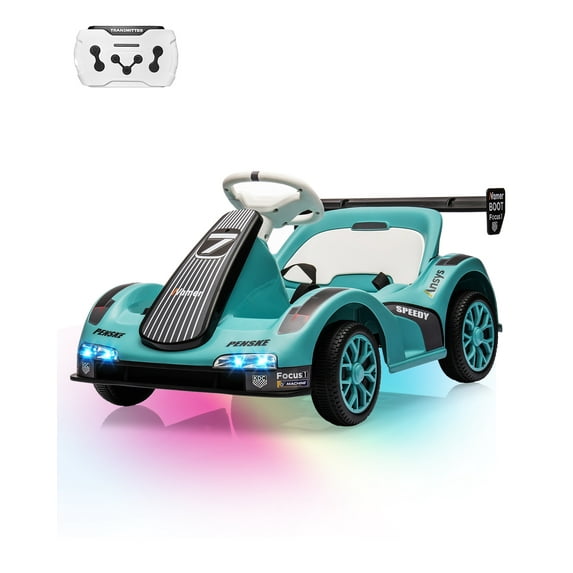M optimized 6V Kids Electric Go Kart with Parent Remote Control | Drift Kart w/Bluetooth Music, Stories, LED Display & Safety Belt for Boys Girls Aged 3+