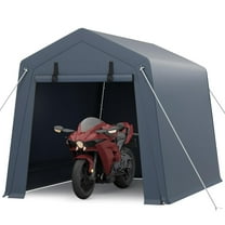 M optimized 6x6ft Outdoor Portable Storage Shed w/ Roll-Up Door & Vent, 240G Heavy-Duty Shelter Waterproof PE Tarp, UV-Resistant Storage Sheds for Motorcycle, Firewood, Garden and Tools