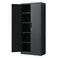 thumbnail image 1 of M optimized 71" Metal Storage Cabinet with 2 Doors and 4 Adjustable Shelves, Locks, 2 Keys Lockable Garage Cabinet, Storage Cabinet for Office, Garage, School, 1 of 7
