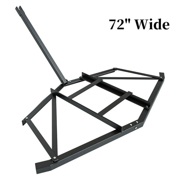M optimized 72" Wide Driveway Drag with 2 Adjustable Bars, Heavy Duty Steel Driveway Drag Grader Harrow for ATV, UTV, Garden Lawn Tractors, Utility Tractors, Black