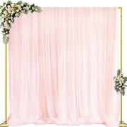 M optimized 8.2FT Wedding Arch Backdrop Stand, Square Backdrop Adjustable Stand Metal Rectangular Arch Frame Balloon Arch Rack for Ceremony Shower Birthday Party Anniversary Decoration
