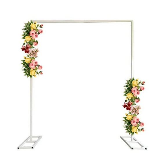 M optimized 8.2FT Wedding Arch Backdrop Stand, Square Backdrop Adjustable Stand Metal Rectangular Arch Frame Balloon Arch Rack for Ceremony Shower Birthday Party Anniversary Decoration