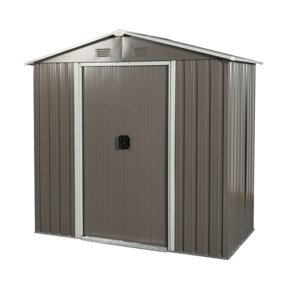 M optimized 8'x 4't Outdoor Storage Shed Metal Storage House with Lockable Doors Weatherproof Aluminum Frame for Patio Garden Backyard