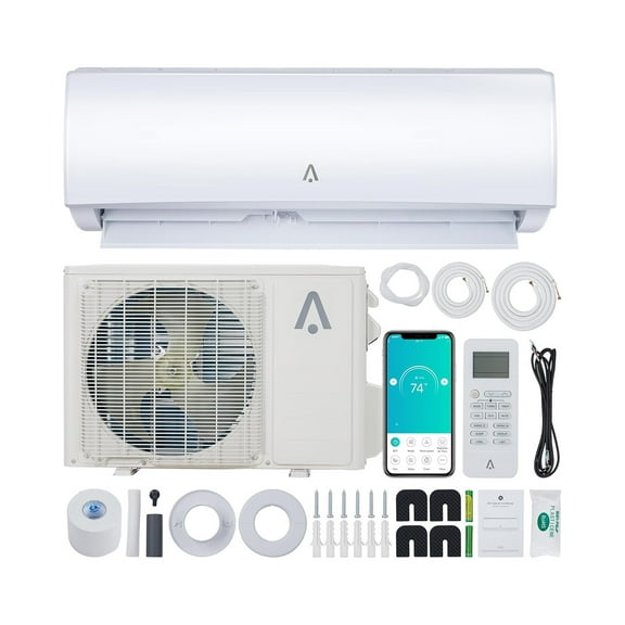 M optimized 9,000 BTU Split-System Air Conditioners - SEER2 Split AC Unit with Energy Efficient Cooling, Quiet Operation, Smart Technology, , and Remote Control, Covers Up to 450 Sq. Ft