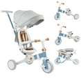 M optimized Baby Tricycle 7in1 Folding Kids Tricycle with Adjustable