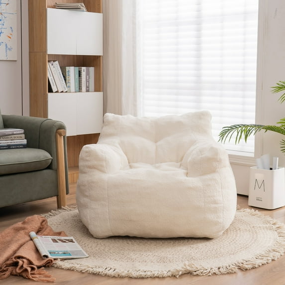 M optimized Bean Bag Chair Soft Bean Bag Lazy Sofa High Density Foam Padded Modern Accent Chair Cozy Beanbag Chair for Living Room Bedroom