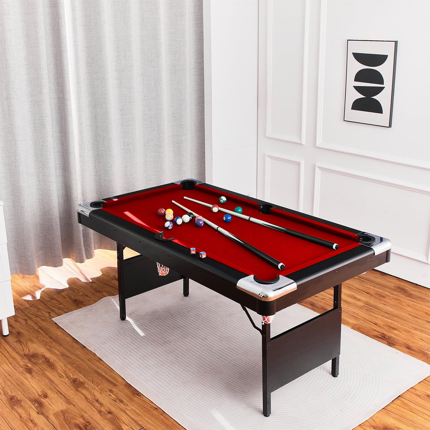 M optimized Billiards Table, Pool Table, Portable Foldable Pool Table ...
