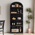 thumbnail image 1 of M optimized Bookcase 5 Shelf Arched Bookshelf 29.9"x11.9"x71.7" Tall Bookcase Farmhouse Display Storage Rack Wooden Bookshelves for Home Office, Living Room, 1 of 5