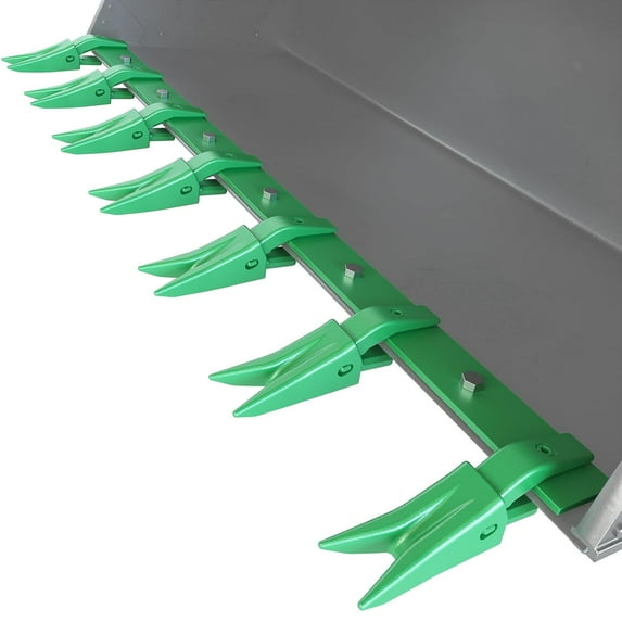 M optimized Bucket Tooth Bar for Sub-Compact Tractor, 61" Heavy Duty Tractor Bucket Teeth Fits Bucket Cutting Edges Sized 1/2" or Less, No Drilling Required, Green
