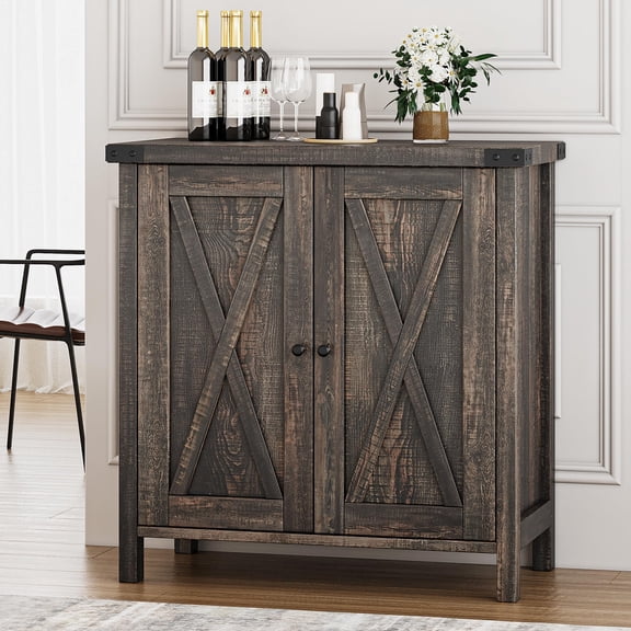 M optimized Buffet Cabinet, Farmhouse Storage Cabinet with Doors and Shelves, Sideboards Entryway Cabinet with Storage