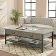 thumbnail image 1 of M optimized Coffee Table with Drawers 41" Large Center Table with Storage Rectangular Cocktail Table Mid Century Wooden Coffee Tables Retro Living Room Table Vintage Tea Table, 1 of 7