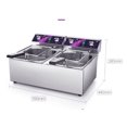 thumbnail image 1 of M optimized Commercial Electric Deep Fryer With Dual Tank, Professional Electric Countertop Deep Fryer Stainless Steel 3600W for Restaurant, 1 of 6