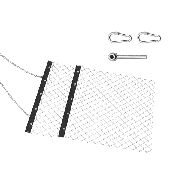 M optimized Drag Harrow 4' x 5' ATV Chain Harrow UTV Drag Grader Tractor Attachments for Farm and Garden Lawn